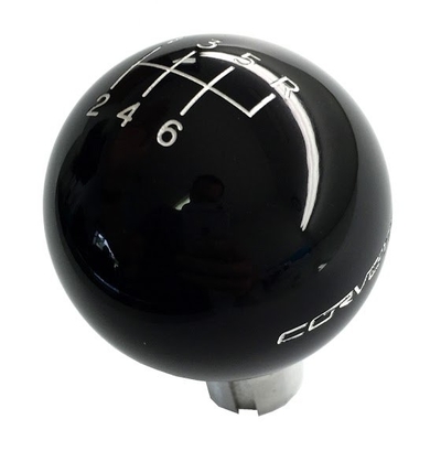 C6 Corvette Shift Knob Black With White Shift Pattern and Lettering 