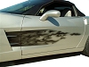 C6 Corvette Side Black Flame Graphic