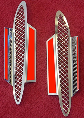 C6 Corvette Laser mesh side vent grilles