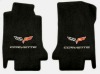 C6 Corvette Lloyd Front Floor Mats w/Flag Logo and CORVETTE