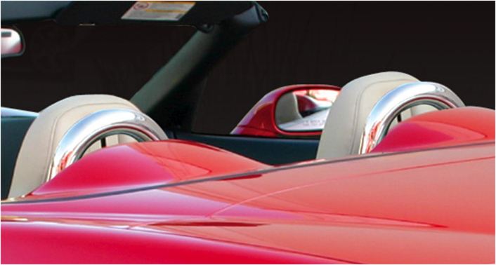 C6 Corvette Convertible Chrome Seat Back Hoops