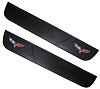 C6 Corvette Door Sill Plates Leather Wrapped