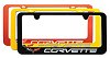 C6 Corvette Painted License Plate Frame w/Logo