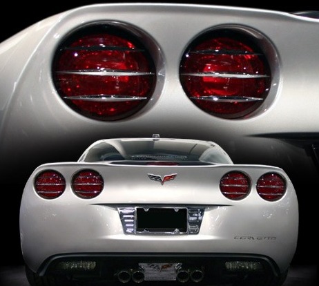 C6 Corvette Billet Tail Light Covers Set.