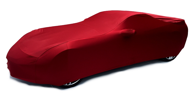 C7 Corvette Car Cover- Long Beach Red Color Matched Indoor Stretch