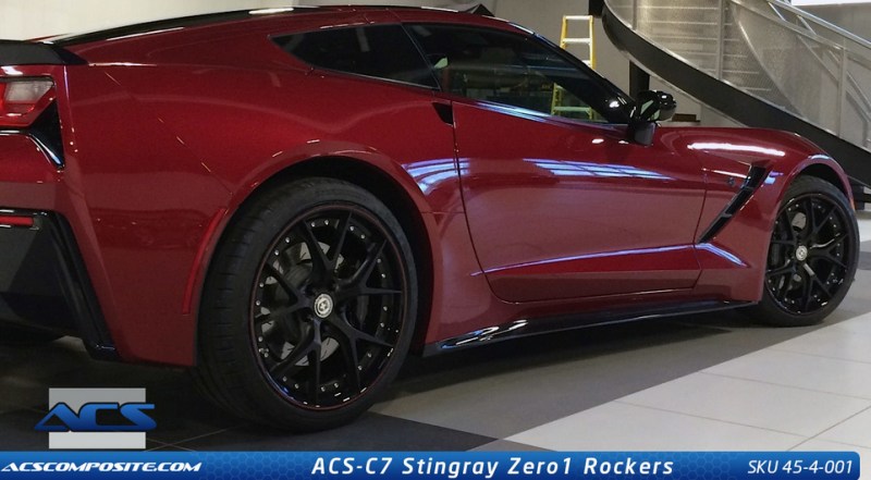 C7 Corvette Stingray ACS ZERO1 Side Skirts Rockers