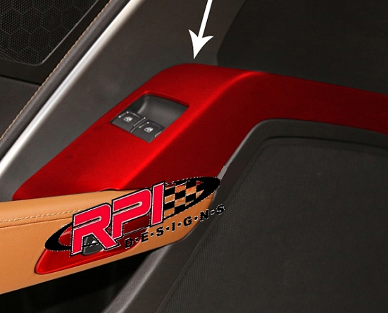 C7 Corvette Stingray/Z06/Grand Sport 2014+ Custom Painted Drivers Door Panel Bezel - Window Buttons