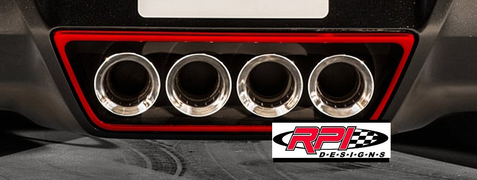 c7 corvette stingray custom painted gm exhaust tips bezel