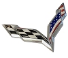 C7 Corvette USA American Flag Emblem Inserts