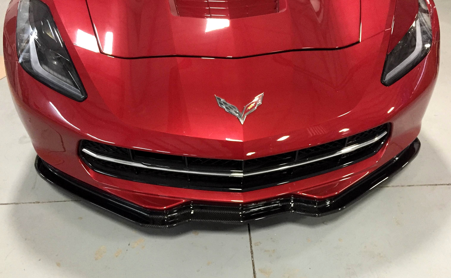 C7 Corvette Carbon Fiber Front Splitter - Z06 Like. 