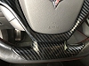 C7 Corvette Carbon Fiber Lower Steering Wheel Bezel Overlay