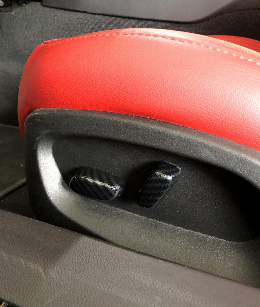 C7 Corvette Carbon Fiber Power Seat Adjuster Buttons Overlays