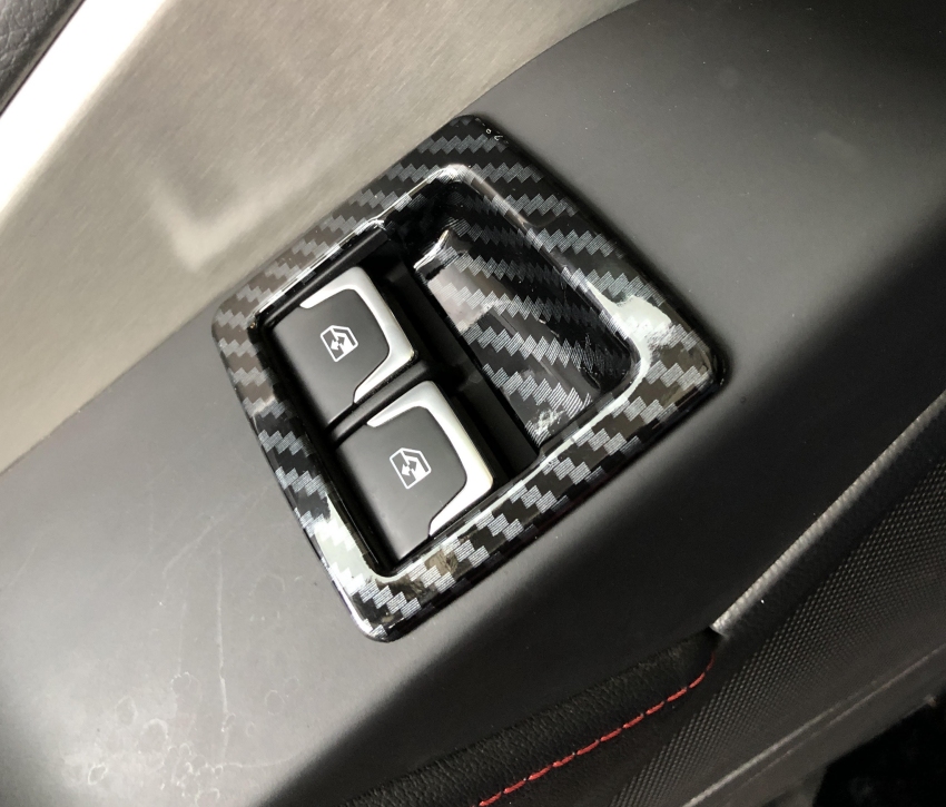C7 Corvette Carbon Fiber Power Window Buttons Overlays