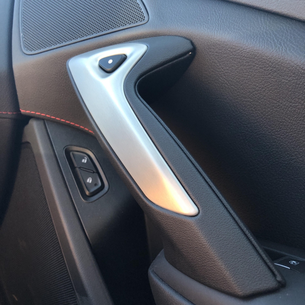 C7 Corvette Carbon Fiber Door Open Release Button Overlays - RPIDesigns.com