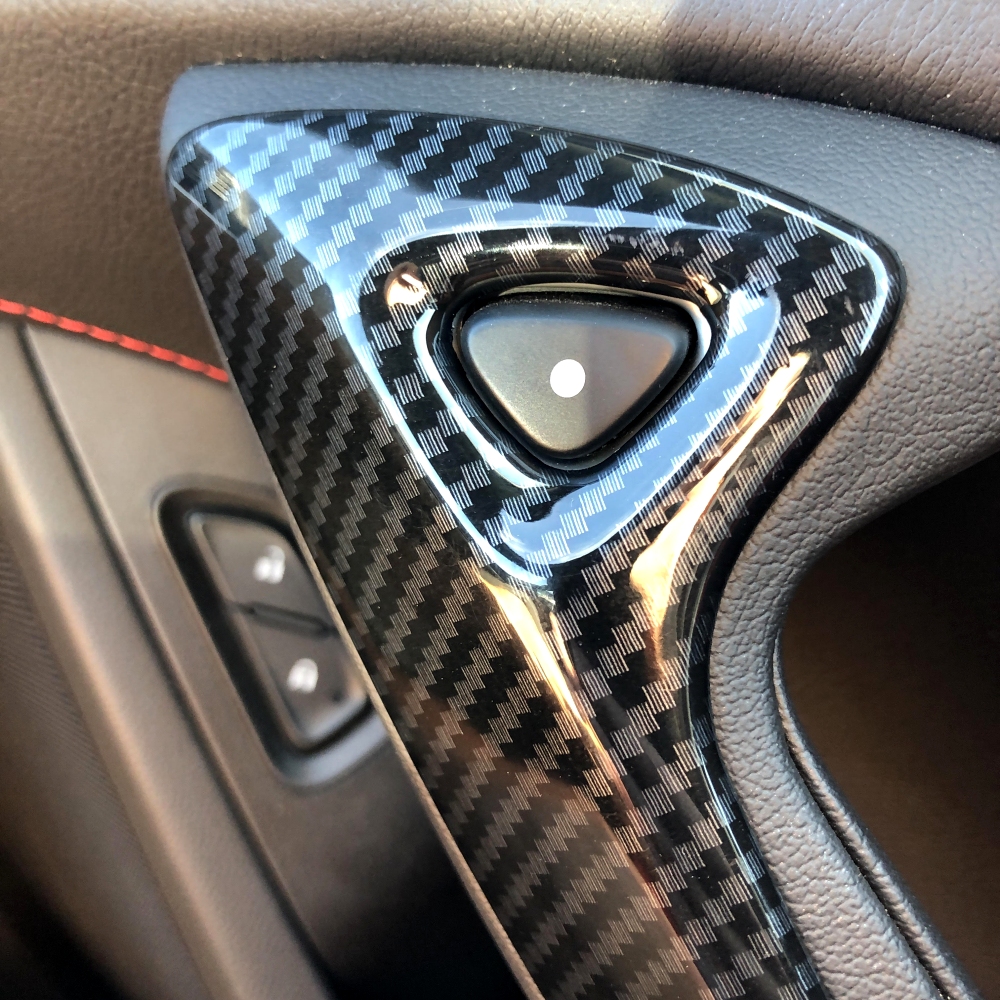 C7 Corvette Carbon Fiber Door Open Release Button Overlays