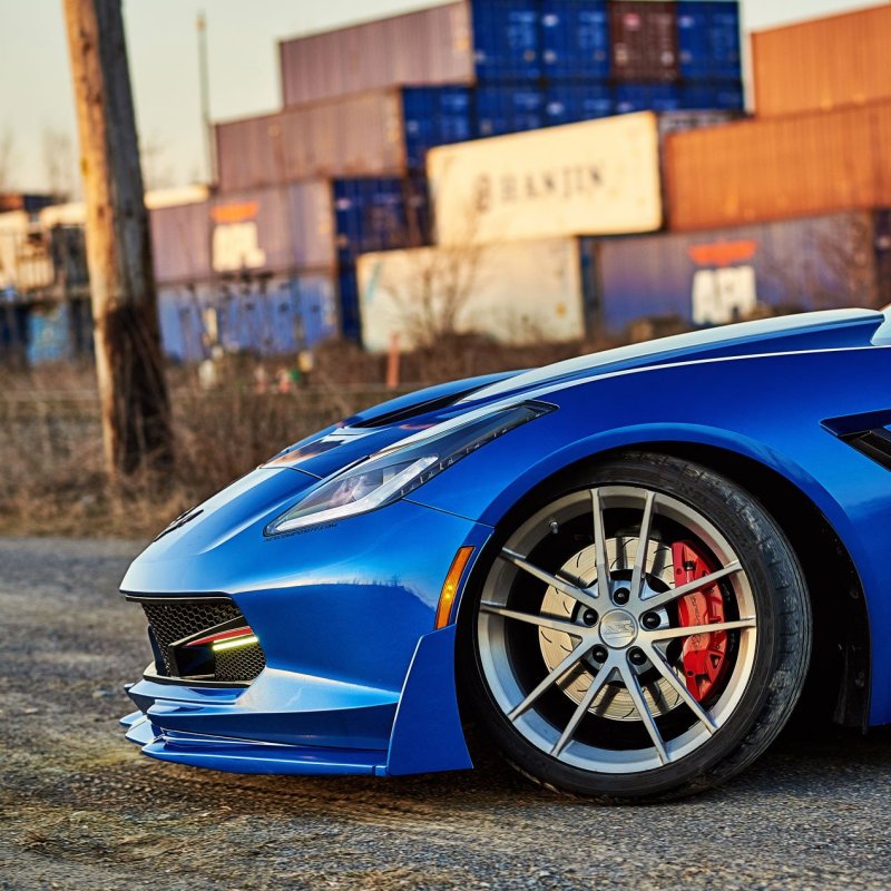 C7 Corvette Z06 Style Front Splitter With Undertray by ACS 45-4-059