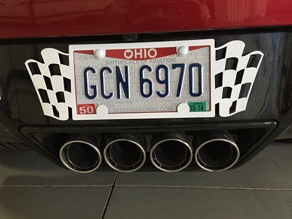 C7 Corvette Stingray License Plate Frame