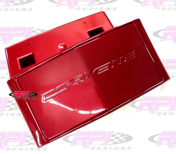 C7 Corvette Painted GM Front License Plate Holder