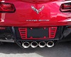 C7 Corvette Painted Louvered License Plate Frame + Caps