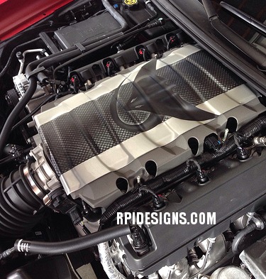 C7 Corvette Custom Airbrushed Engine Plenum Cover w/Stingray