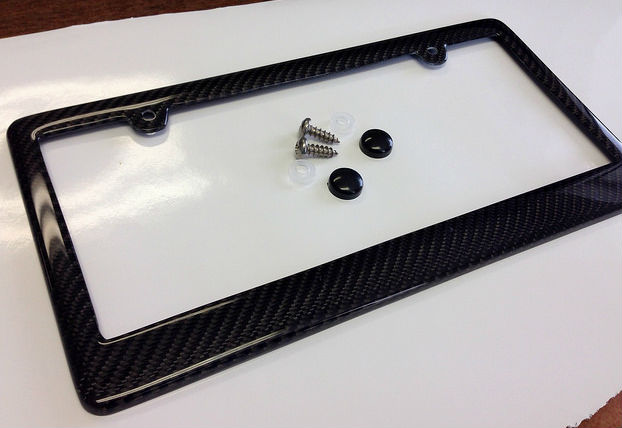 Personalized License Plate Frame - Real Molded Carbon Fiber