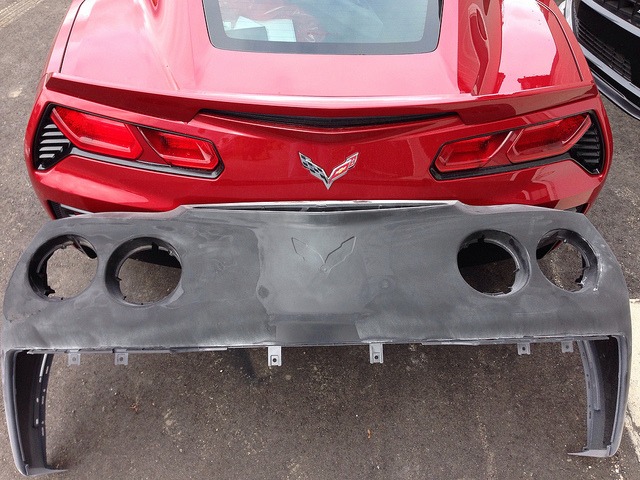 C7 Corvette Rear Bumper w/Round taillights - Our first shot, are we on righ...