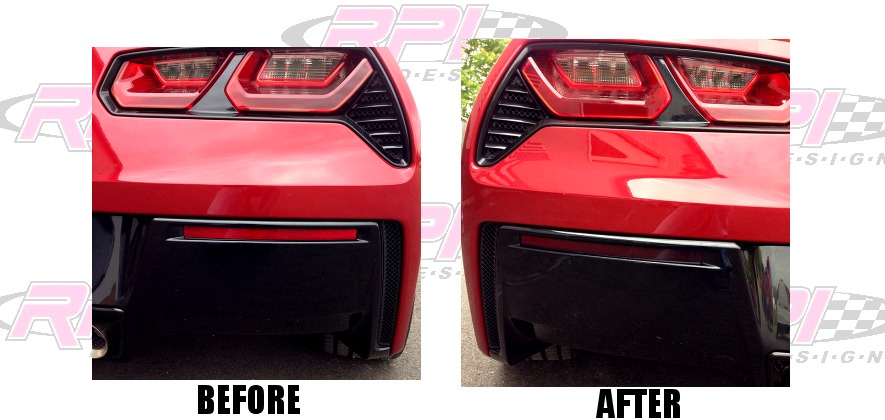 C7 Corvette Rear Bumper Reflectors Blackouts