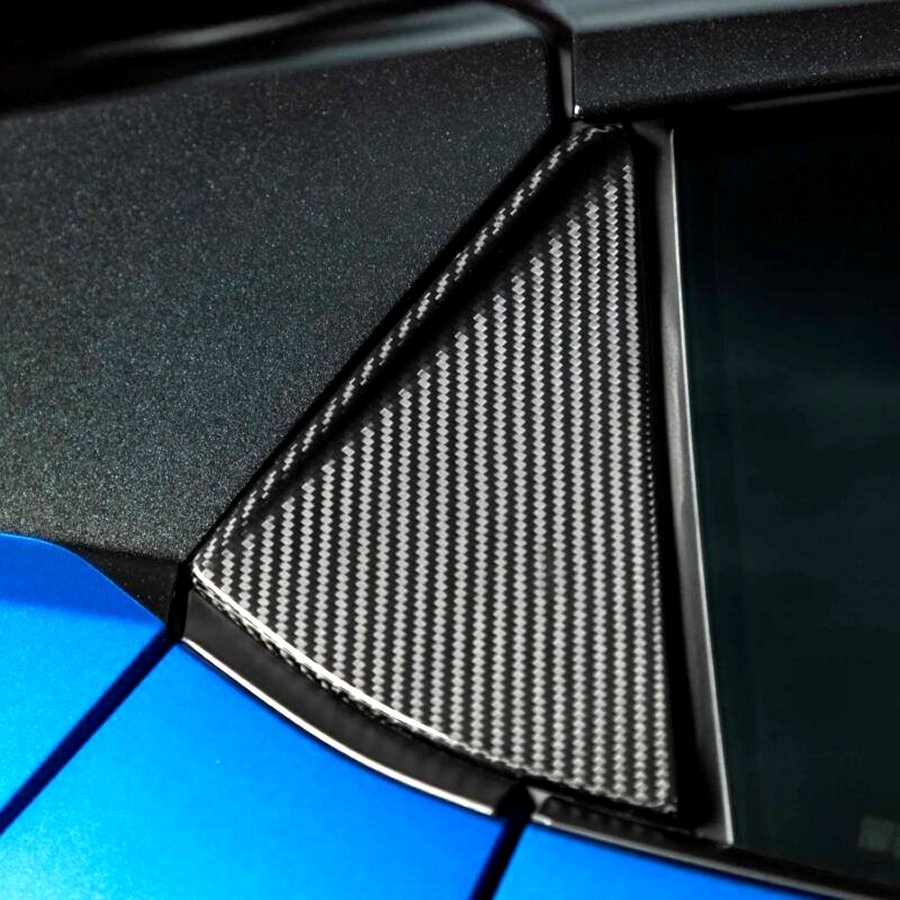 2020-2025 C8 Corvette High Gloss Carbon Fiber B-Pillar for Convertible - Pair