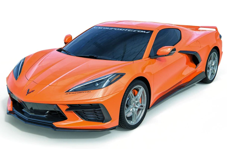 2020-2025 C8 Corvette Carbon Flash Metallic Side Skirts Rockers