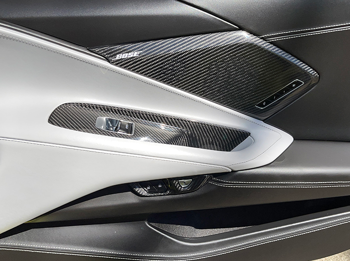 2020-2025 C8 Corvette Carbon Fiber Door Speaker Replacement Grills