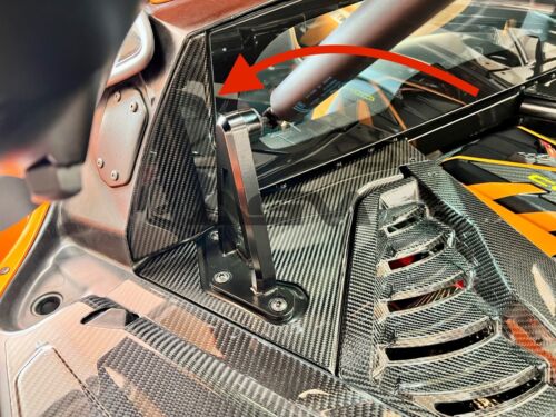 C8 Corvette AGM Engine Bay 100% Carbon Fiber Rear Window Covers