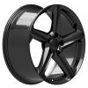2020-2025 C8 Corvette Z06 Style Reproduction Replica Gloss Black 5-Spoke Rim Wheels Package