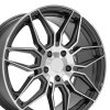 2020-2024 C8 Corvette Z06 Style Reproduction Replica Gunmetal Machined Rim Wheels Package