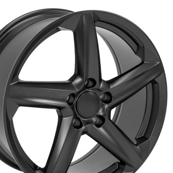 2020-2023 C8 Corvette Reproduction Replica Satin Black 5-Spoke Rim Wheels Package