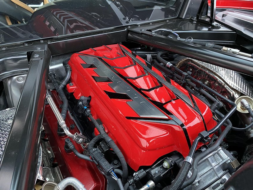 C8 Corvette LT2 Red Engine Cover