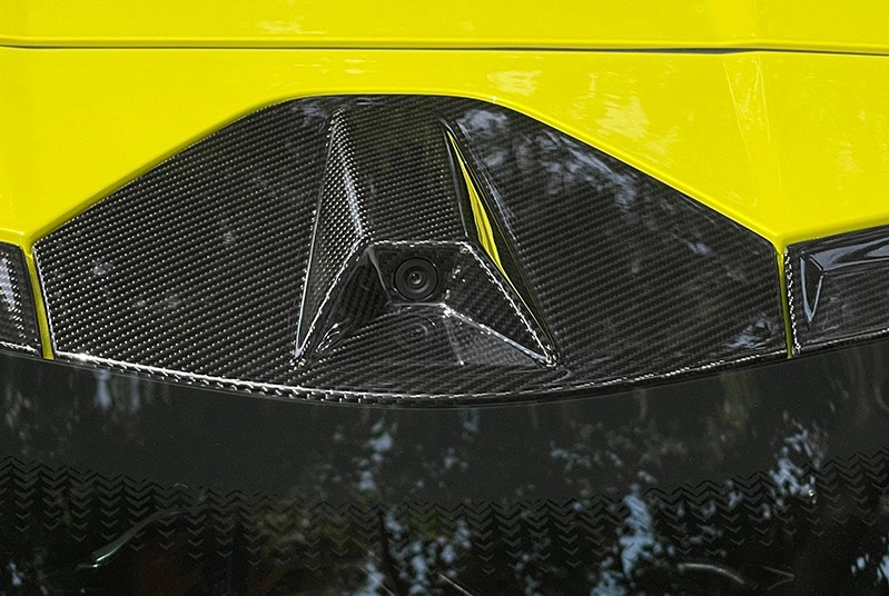 2020-2025 C8 Corvette High Gloss Carbon Fiber Upper Rear Windshield Surround Camera Holder