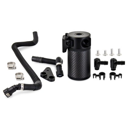 2020-2025 C8 Corvette Mishimoto Baffled Oil Catch Can Kit - Carbon Fiber