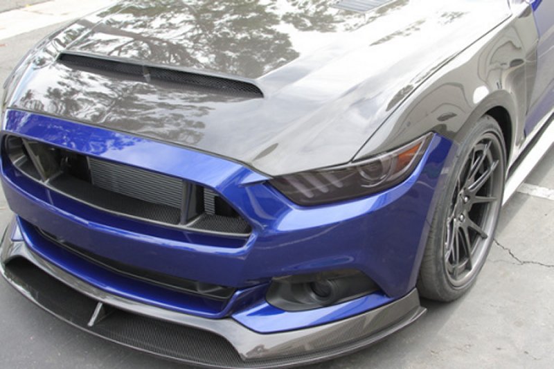 2015-2017 Ford Mustang Carbon Fiber "Super Snake" Style Hood