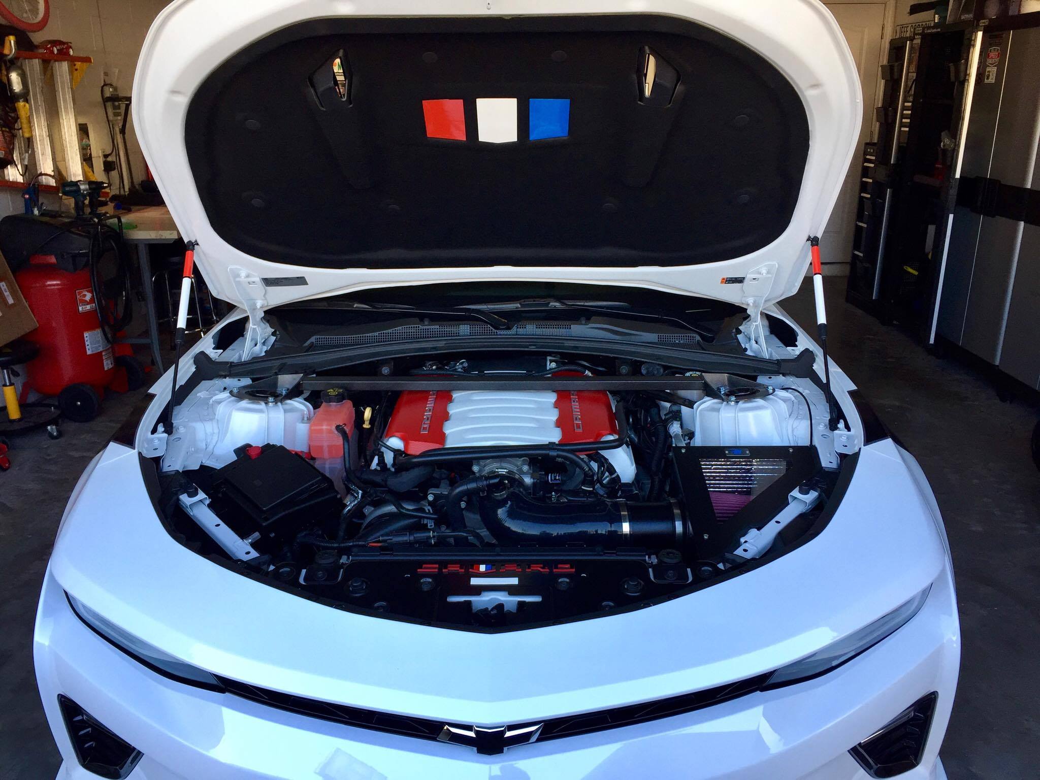 2016-2017 Camaro Hood Liner Under Hood Plates RED WHITE BLUE