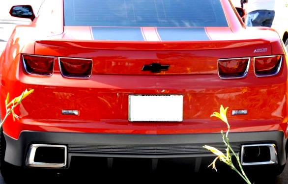 Camaro Bowtie - Black Rear Billet 