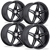 C7 Corvette Cray Brickyard Matte Black-Wheels Set