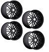 C7 Corvette Cray Hawk Matte Black Wheels Set