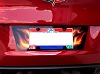 C6 Corvette License Plate Frame - True Fire Flames
