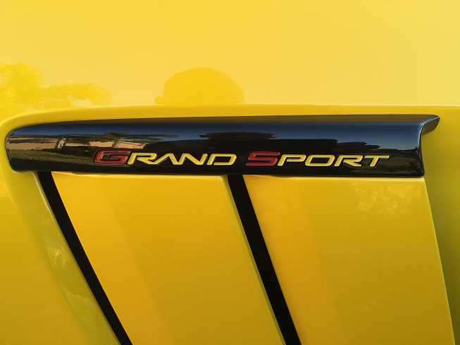 2010-2013 Chevrolet C6 Corvette Genuine GM Black Grand Sport Fender Emblem Set
