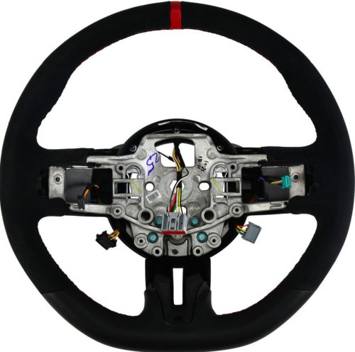 2015-2018 Ford Mustang GT350 D Style Steering Wheel Upgrade with RED trim