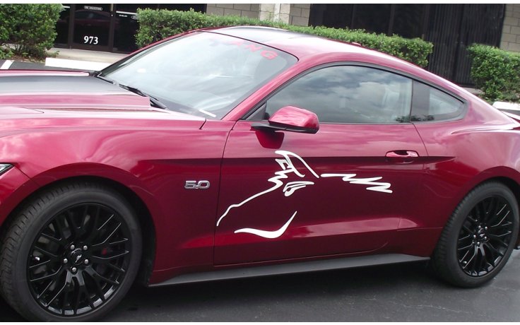 2015-2017 Mustang Shadow Pony Side Body Decal Set 18" Tall