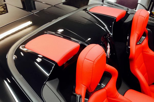 C7 Corvette Convertible Leather tonneau covers adrenaline red