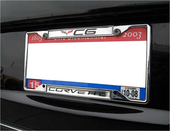C6 corvette license plate frame