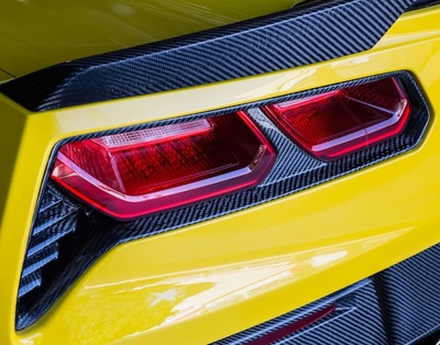 C7 Corvette Stingray Real Carbon Fiber Taillight Bezels by TruFiber