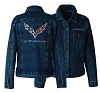 C7 Corvette Womens Rhinestone Denim Jacket